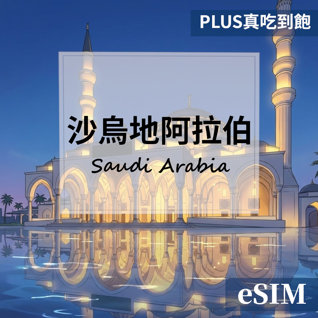 【eSIM】沙烏地阿拉伯-PLUS真吃到飽 OUtrip